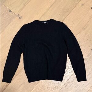 Quince Classic Black Crewneck Sweater cashmere M